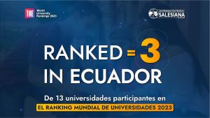 UPS entre las mejores universidades del Ecuador según el ranking mundial de 2023 de THE